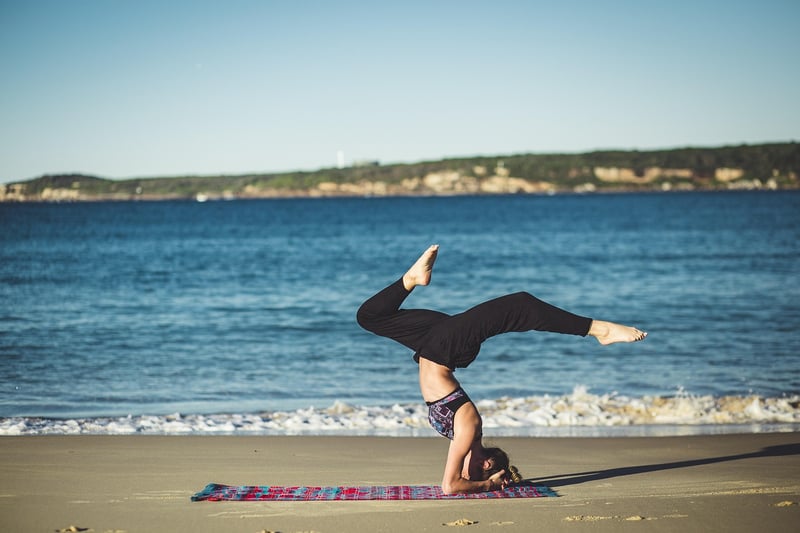Woman practicing yoga
